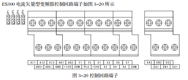 通用變頻器調(diào)速及啟?？刂?國產(chǎn)變頻器德瑞斯-控制回路端子